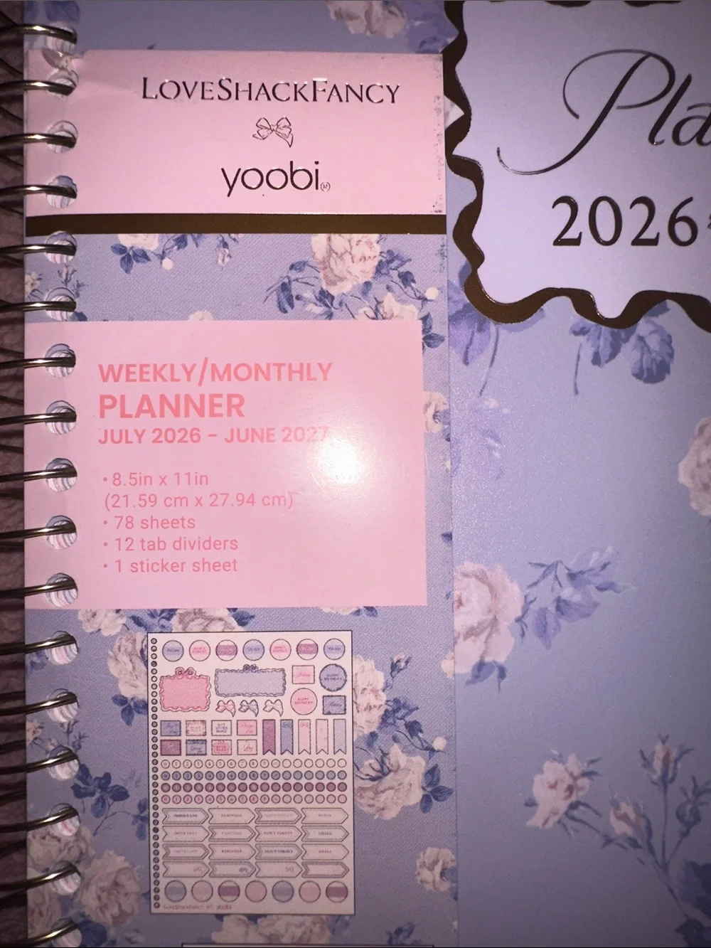LoveShackFancy Monthly and Weekly Planner